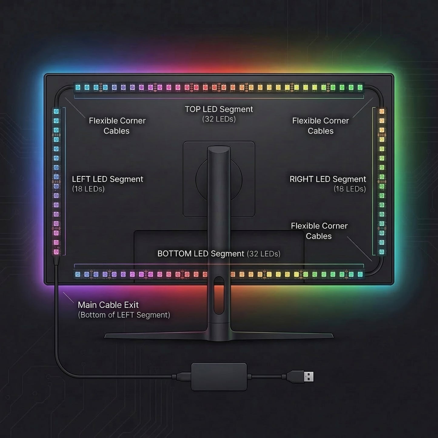 RGB Monitor Backlight for Gaming – PC Sync Ambient Lighting | GamerVibes
