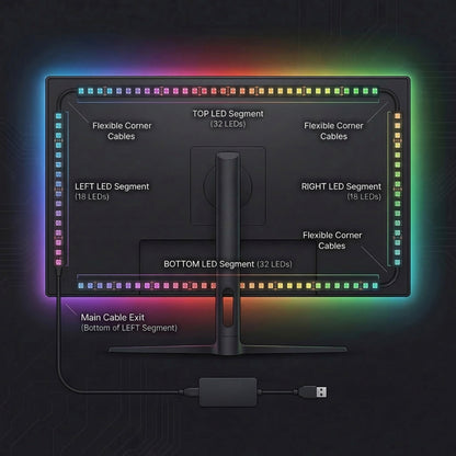 RGB Monitor Backlight for Gaming – PC Sync Ambient Lighting | GamerVibes